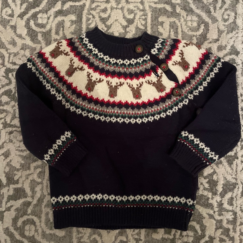 Baby Boden Reindeer Sweater. Size 18-24 mo
